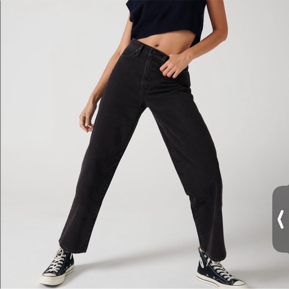 Sunday Best Denim - Sunday Best NWOT black high rise straight leg jeans